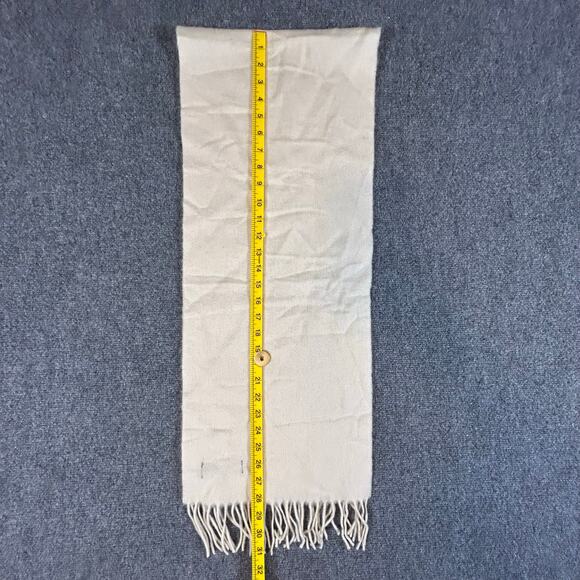 Cashmere Scarf 20% Cashmere 80% Wool Tan 52"x12" - Picture 3 of 5